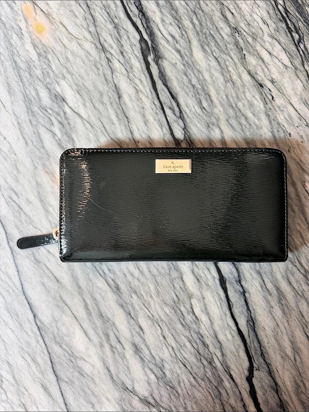 kate spade Mikas Pond Lacey Zip Around Continental Wallet Black